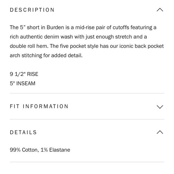 NEW Joes Jeans 5” Cuffed Jean Shorts Stretch Mid-Rise Denim Womens 28 $118 - Picture 9 of 9